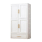 Contemporary 2-Door Wardrobe Armoire Plastic Storage Cabinet Clearhalo 'Armoires & Wardrobes' 'armoires_wardrobes' 'Bedroom Furniture' 'furn' 'furn_armoires_wardrobes' 'Furniture' 5383392