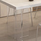 Table à manger de base en acrylique rectangle Table de piédestal en pierre moderne