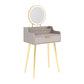 Glam Wooden Make-up Vanity With Drawer in White/grey for Bedroom