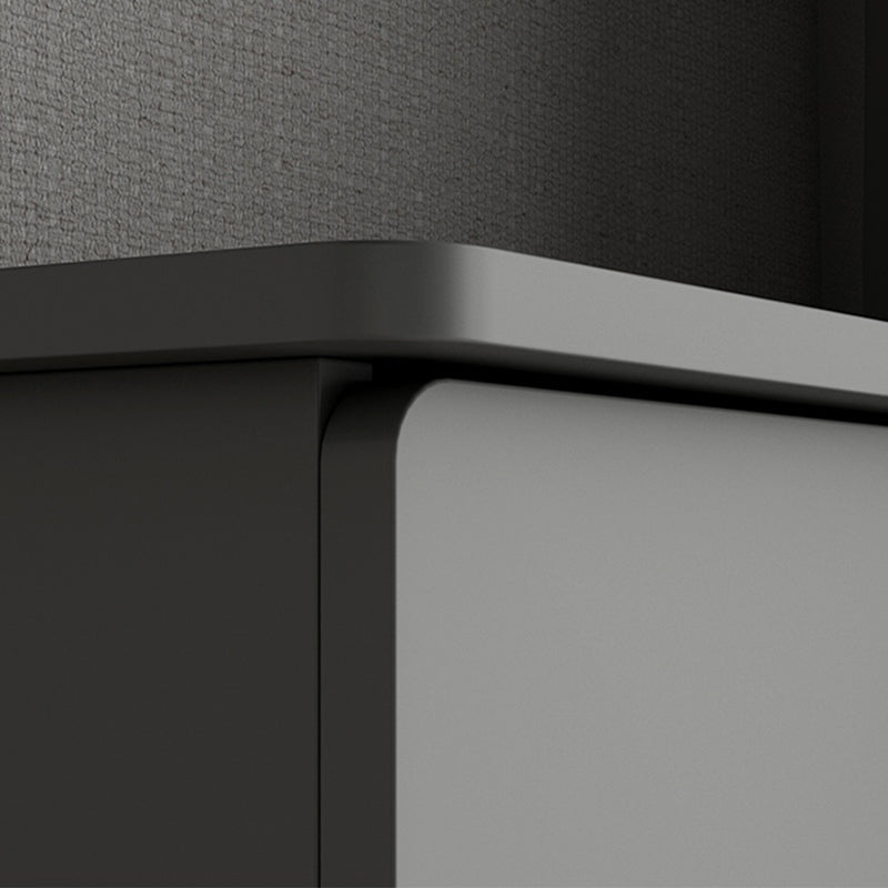 Glam Wooden/Metal Make-up Vanity with Drawer in Grey for Bedroom