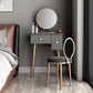 Vanité de maquillage en bois / métal glamour avec tiroir en gris pour la chambre