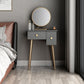Glam Wooden/Metal Make-up Vanity with Drawer in Grey for Bedroom