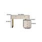 Beige Wood Vanity Dressing Table Set Glam Slate Top Dressing Table Clearhalo 'Bedroom Furniture' 'furn' 'furn_makeup_vanities' 'Furniture' 'Makeup Vanities' 'makeup_vanities' 5383507