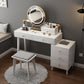 Modern Style Rubber Wood Vanity Table with 6 Drawers Dressing Table