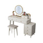 Modern Style Rubber Wood Vanity Table with 6 Drawers Dressing Table