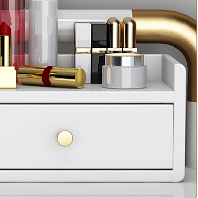 Modern Style Rubber Wood Vanity Table with 6 Drawers Dressing Table