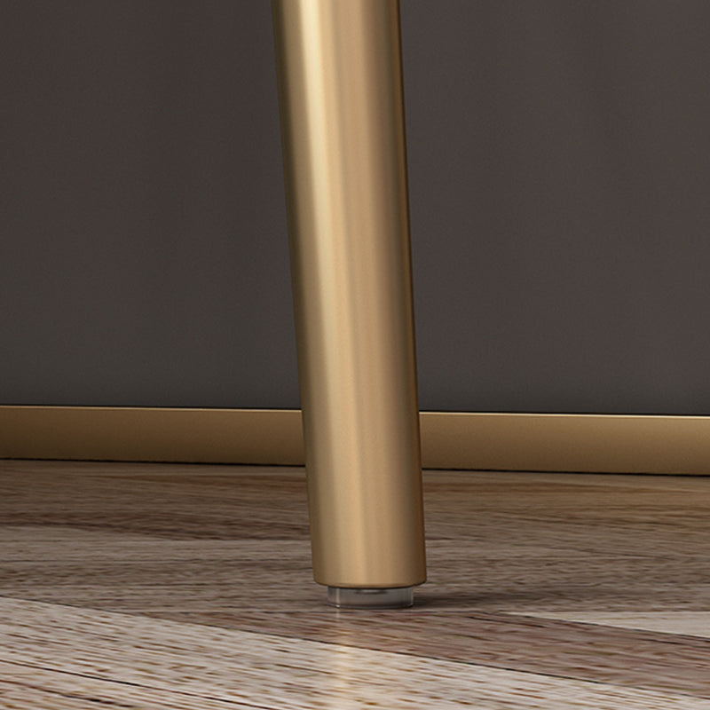 Vanité de maquillage glamour avec tiroir en gris / blanc / rose pour chambre à coucher