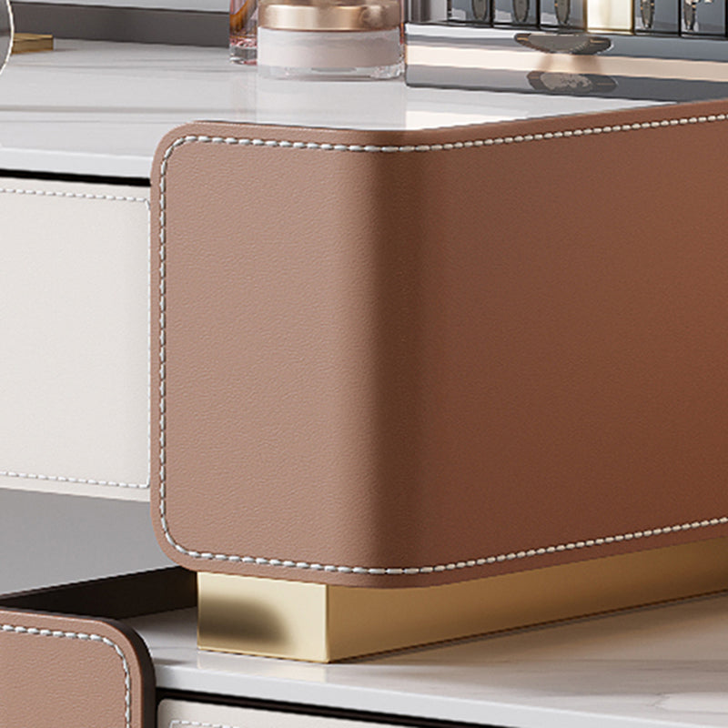 Gambe da tavolo in metallo in ardesia in ardesia bianca con 2/5 cassetti