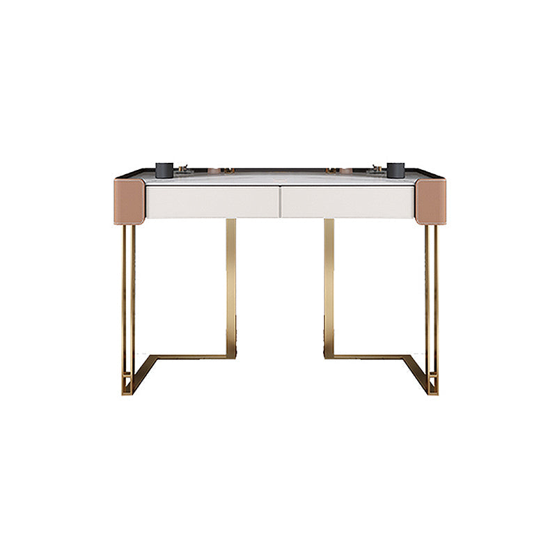 Gambe da tavolo in metallo in ardesia in ardesia bianca con 2/5 cassetti