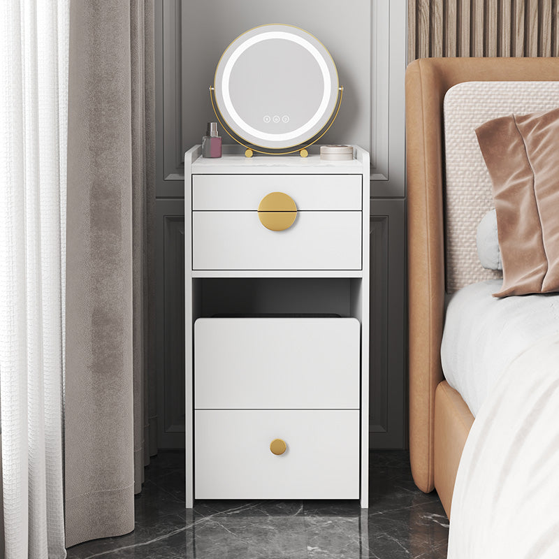 Mostrador moderno de escritorio de tocador blanco/gris