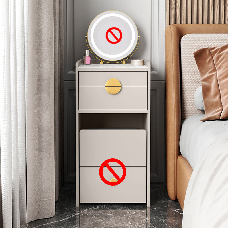 Mostrador moderno de escritorio de tocador blanco/gris