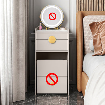 Table de bureau de vanité de maquillage blanc / gris moderne comptoir de maquillage en bois