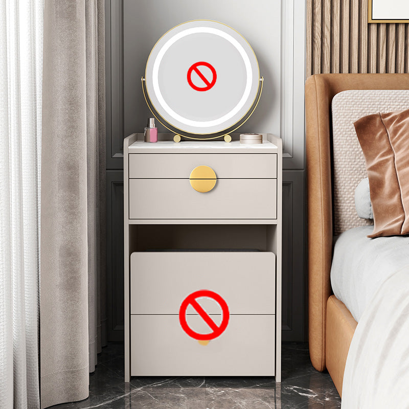 Mostrador moderno de escritorio de tocador blanco/gris