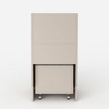 Table de bureau de vanité de maquillage blanc / gris moderne comptoir de maquillage en bois