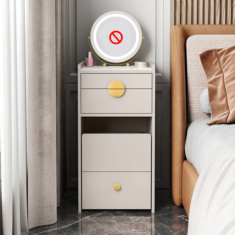 Mostrador moderno de escritorio de tocador blanco/gris