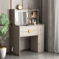 Table de casse-tête de vanité en bois moderne / table de vanité grise avec tiroirs
