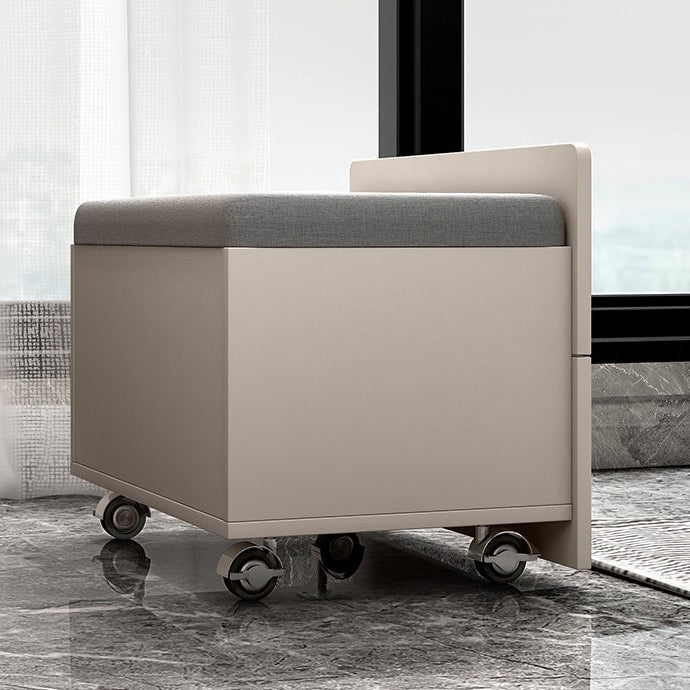 Table de casse-tête de vanité en bois moderne / table de vanité grise avec tiroirs