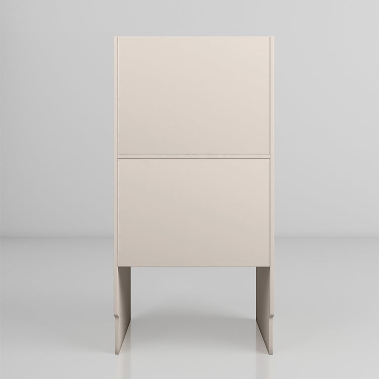 Moder de tocador de madera Costactar mesa de tocador gris/blanco con cajones