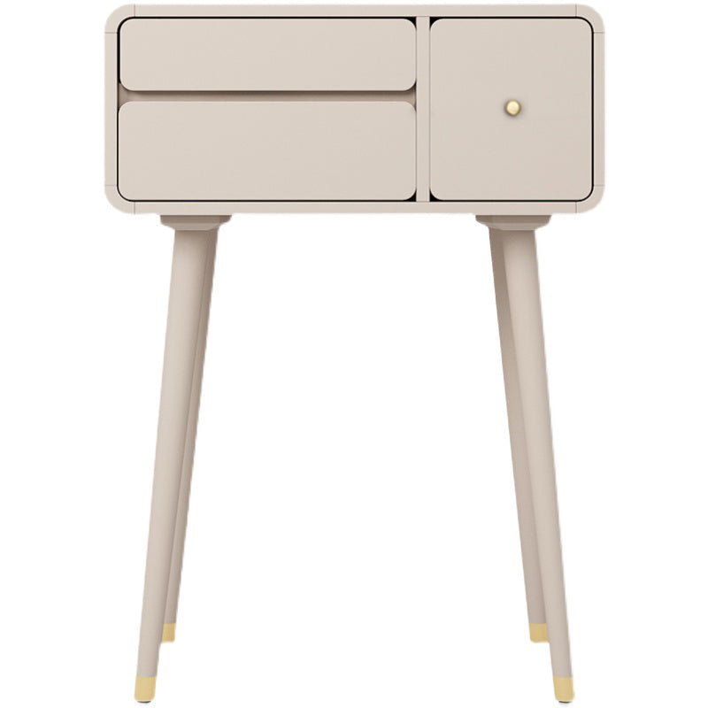 Tavolo da banco di vanità per trucco moderno con cassetto in bianco/rosa per camera da letto