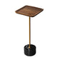Modern Slate Pedestal Wooden Round/Square Tray Top End Table
