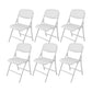 Steel Frame Conference Chair Plastic Back and Seat Armless Chair White Without Writing Pad 6 Piece Set Clearhalo 'furn' 'furn_office_chair' 'Furniture' 'Office Chairs' 'Office Furniture' 'office_chair' 5388347