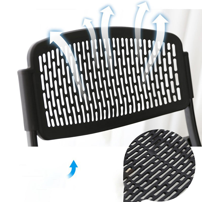 Steel Frame Conference Chair Plastic Back and Seat Armless Chair Clearhalo 'furn' 'furn_office_chair' 'Furniture' 'Office Chairs' 'Office Furniture' 'office_chair' 5388355