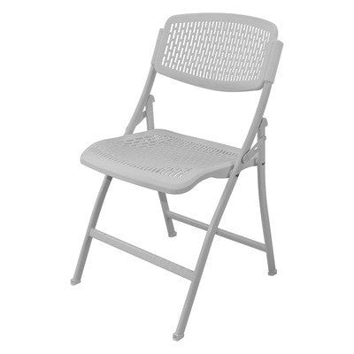 Steel Frame Conference Chair Plastic Back and Seat Armless Chair Grey Without Writing Pad 1 Piece Clearhalo 'furn' 'furn_office_chair' 'Furniture' 'Office Chairs' 'Office Furniture' 'office_chair' 5388358