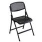 Steel Frame Conference Chair Plastic Back and Seat Armless Chair Black Without Writing Pad 1 Piece Clearhalo 'furn' 'furn_office_chair' 'Furniture' 'Office Chairs' 'Office Furniture' 'office_chair' 5388359