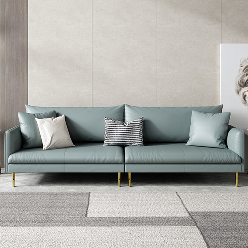 Divano a braccio quadrato di divano in pelle stazionaria Standard Glam divano per soggiorno