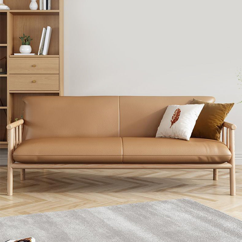 30,3 "H FAUX CUIR BRORN / BLANC SQUARD BRAU SOFA pour le salon