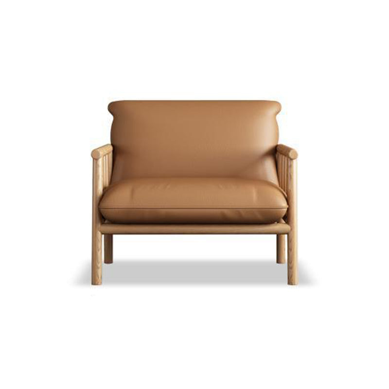 30,3 "H FAUX CUIR BRORN / BLANC SQUARD BRAU SOFA pour le salon