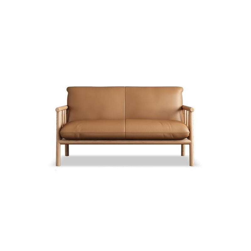 30,3 "H FAUX CUIR BRORN / BLANC SQUARD BRAU SOFA pour le salon