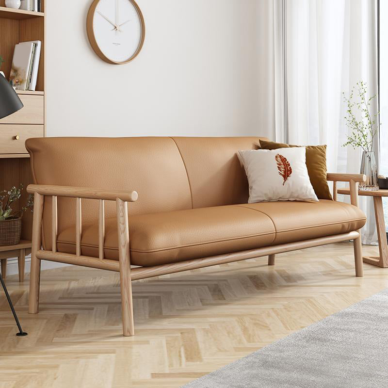 30,3 "H FAUX CUIR BRORN / BLANC SQUARD BRAU SOFA pour le salon