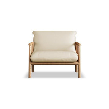 30,3 "H FAUX CUIR BRORN / BLANC SQUARD BRAU SOFA pour le salon