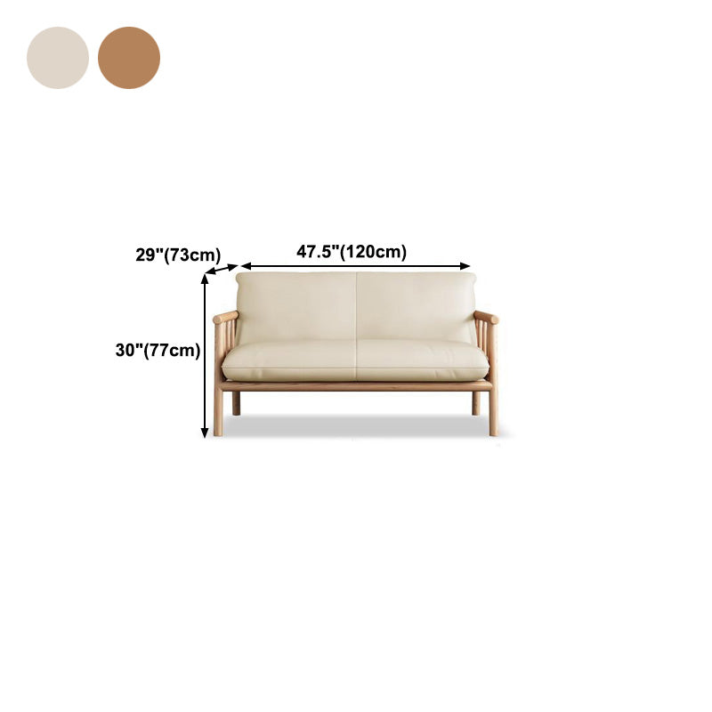 30,3 "H FAUX CUIR BRORN / BLANC SQUARD BRAU SOFA pour le salon