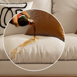 グラムタフトスタンダードスクエアアームリビングルームフェイクレザーソファ