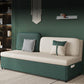 Canapé-lit contemporain en coton sans bras en vert avec 2 oreillers