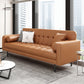 Glam Tufted Biscuit Back Standard Living Room Faux Leather Sofa Clearhalo 'furn' 'furn_sofas' 'Furniture' 'Living Room Furniture' 'Sofa' 'sofas' 5388471