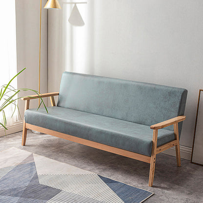 Divano in leatine in finto 23,62 "d x 27,55" divano a braccio quadrato per soggiorno