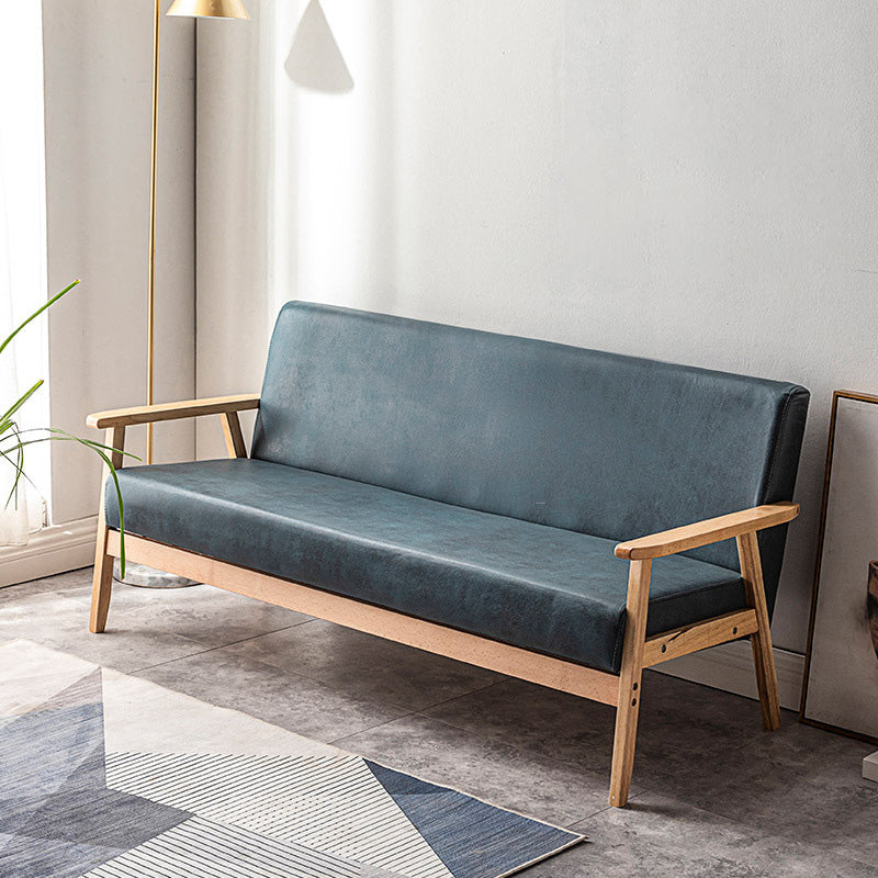 Divano in leatine in finto 23,62 "d x 27,55" divano a braccio quadrato per soggiorno