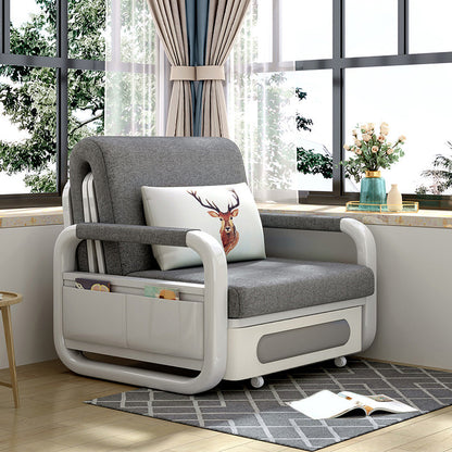 Divano contemporaneo di miscela di cotone con letto in grigio con deposito