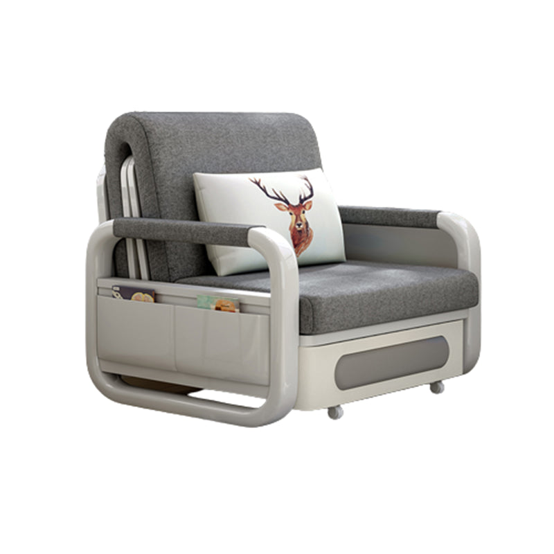 Divano contemporaneo di miscela di cotone con letto in grigio con deposito