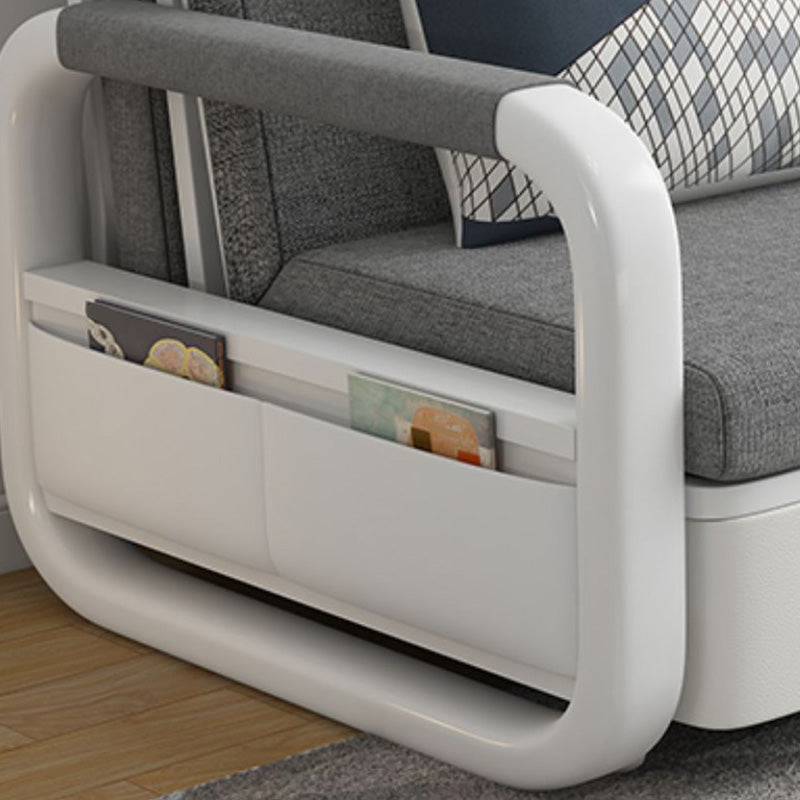 Divano contemporaneo di miscela di cotone con letto in grigio con deposito