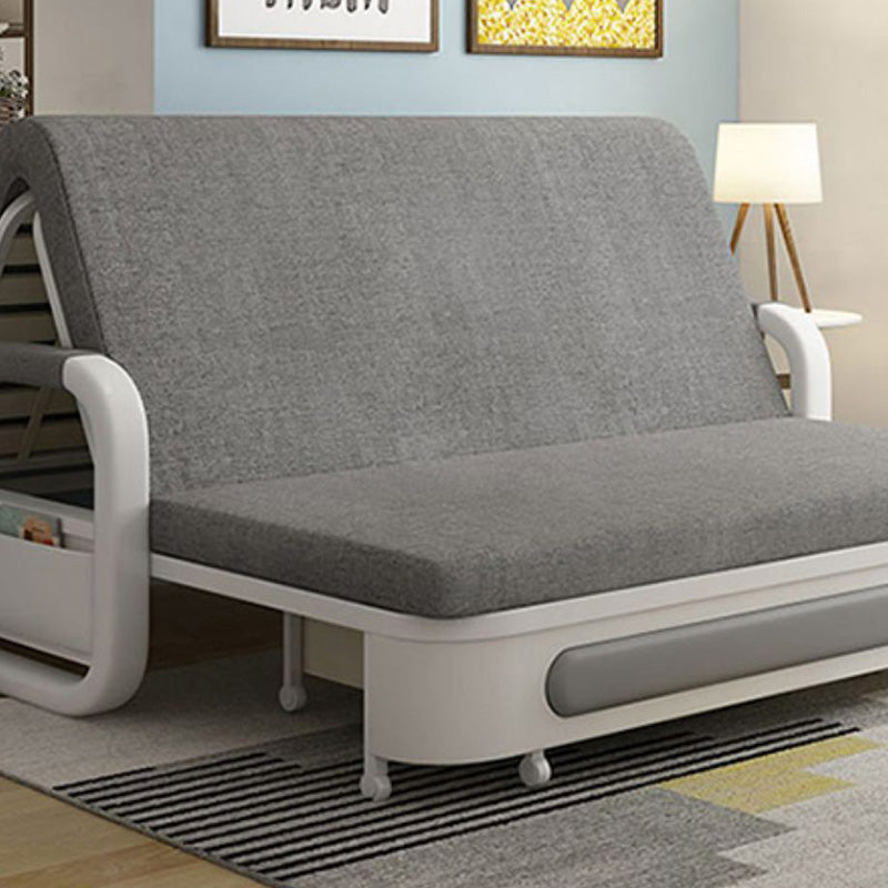 Divano contemporaneo di miscela di cotone con letto in grigio con deposito