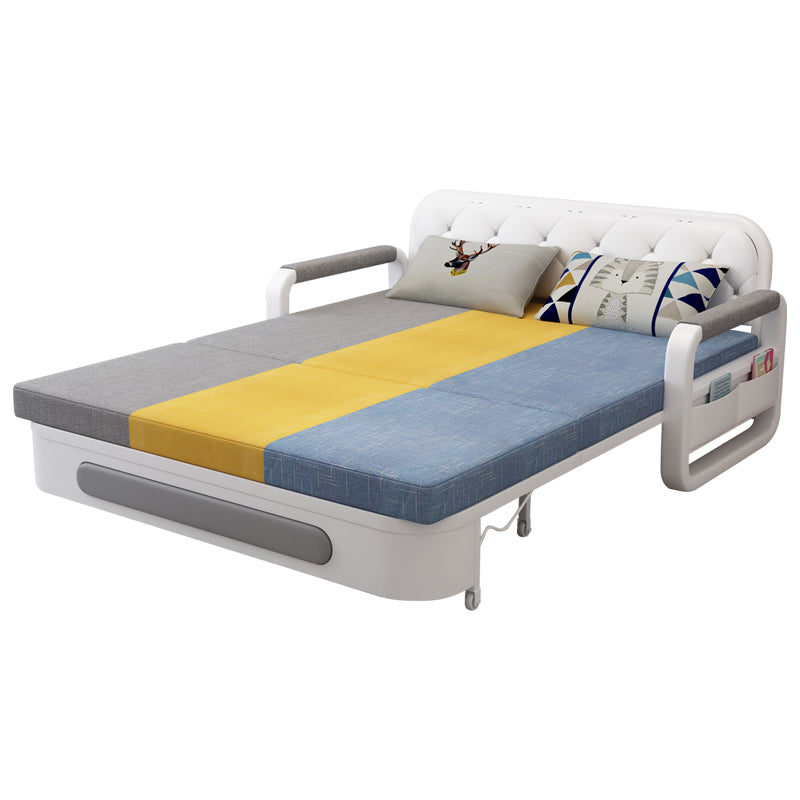 スリップカバーの綿ブレンド現代ソファとリビングルーム用のベッドとブレンド