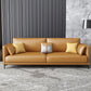 Living Room Cushions Stain Resistant Faux Leather Square Arm Sofa 85&quot;L x 35.5&quot;W x 35.5&quot;H Latex Clearhalo &#39;furn&#39; &#39;furn_sofas&#39; &#39;Furniture&#39; &#39;Living Room Furniture&#39; &#39;Sofa&#39; &#39;sofas&#39; 5388589