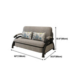 Contemporary Round Arm Cotton Blend Slipcovered Sofa with Bed Clearhalo 'furn' 'furn_sofas' 'Furniture' 'Living Room Furniture' 'Sofa' 'sofas' 5388626