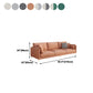 Faux Leather 3-seater Living Room Standard Cushions Glam Sofa Clearhalo 'furn' 'furn_sofas' 'Furniture' 'Living Room Furniture' 'Sofa' 'sofas' 5388643