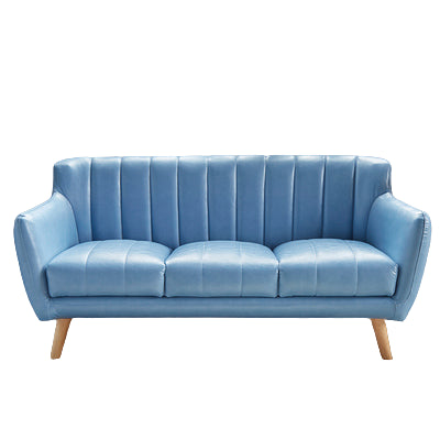 Standard Faux Leather Stain Resistant Sewn Pillow Back Sofa Couch