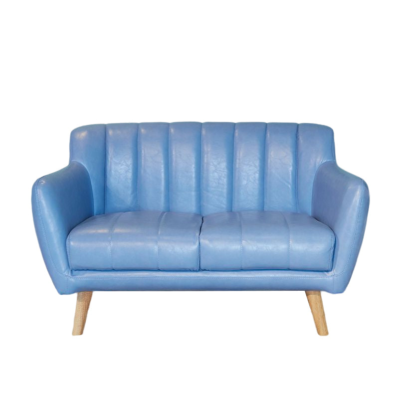 Standard Faux Leather Stain Resistant Sewn Pillow Back Sofa Couch